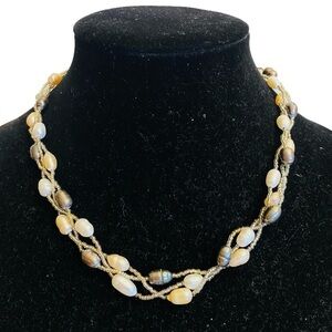 Evergems Pink Multi Strand Pearl Statement Necklace Real Freshwater Pearls